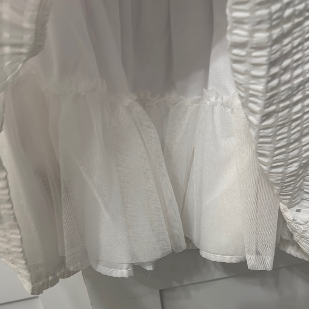 Mayoral White Tiered Cut Out Sundress with Flutter Cap Sleeves 6 - Picture 6 of 6